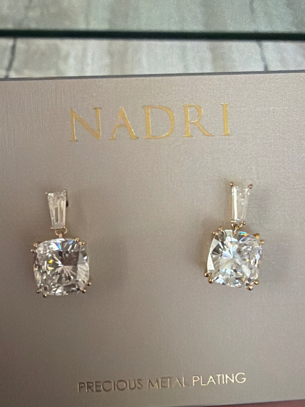 Nadri drop earrings